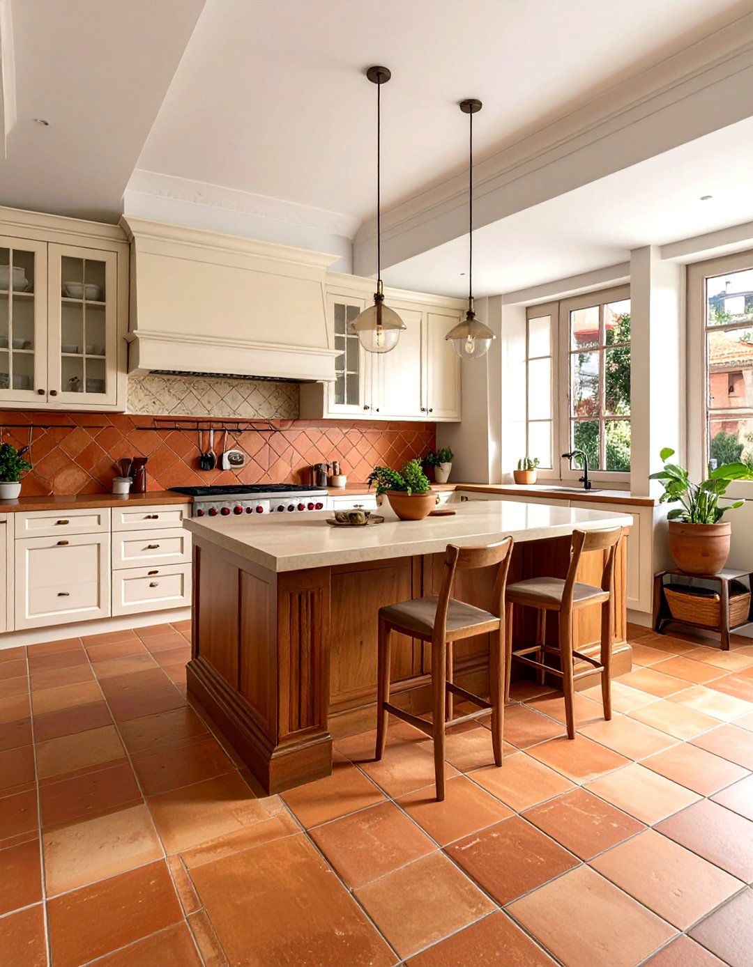Cream and terracotta kitchen - 30 terracotta kitchen ideas