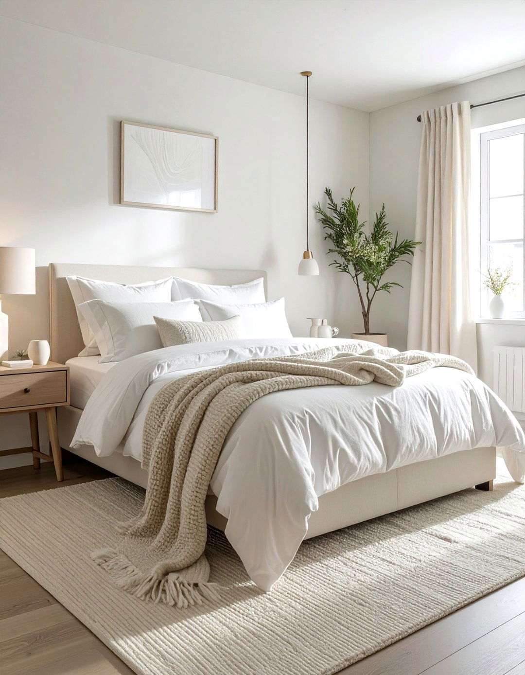 Cream and white bedroom layers - 30 cream bedroom decor ideas