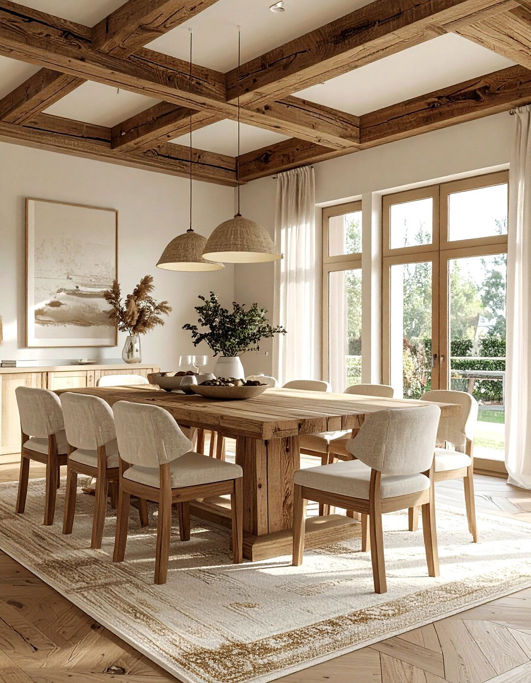 Cream and wood dining room - 30 cream dining room design ideas