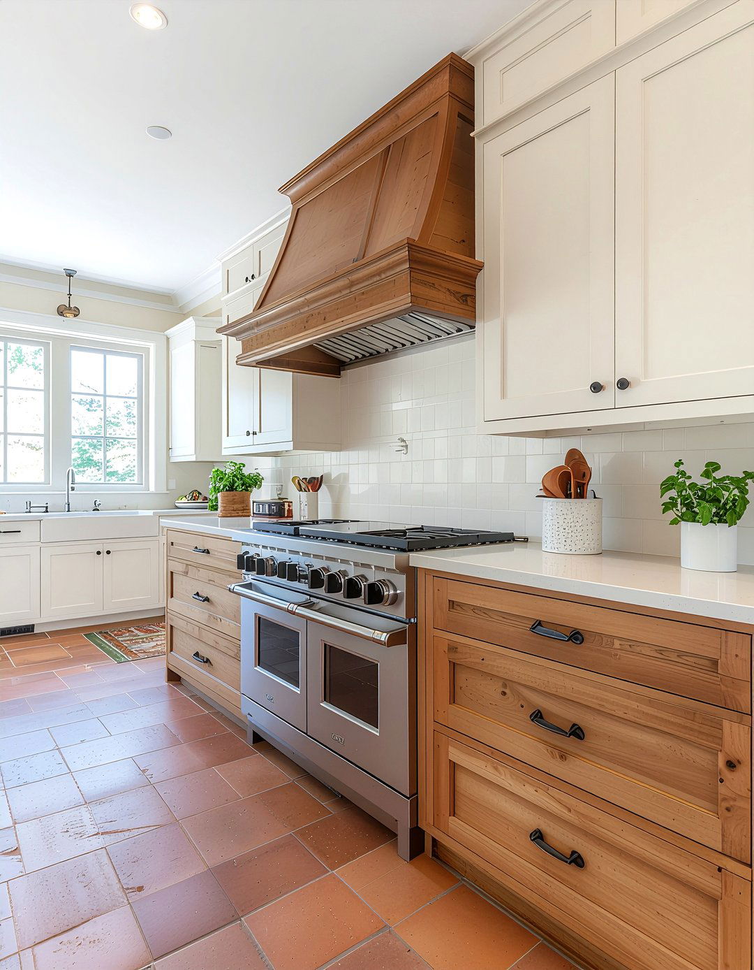 Cream and wood kitchen - 30 warm cream kitchen ideas