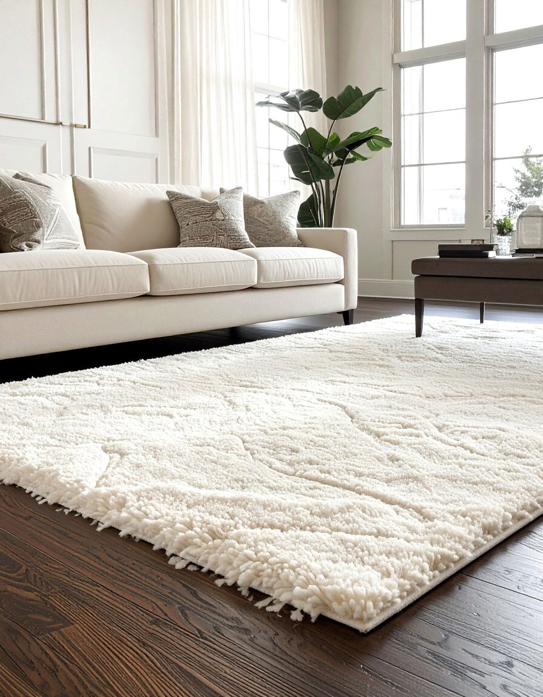 Cream area rug - 30 cream decor ideas