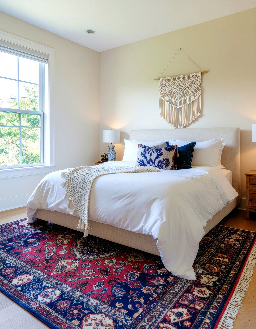 Cream bedroom bohemian style - 30 bedroom cream walls