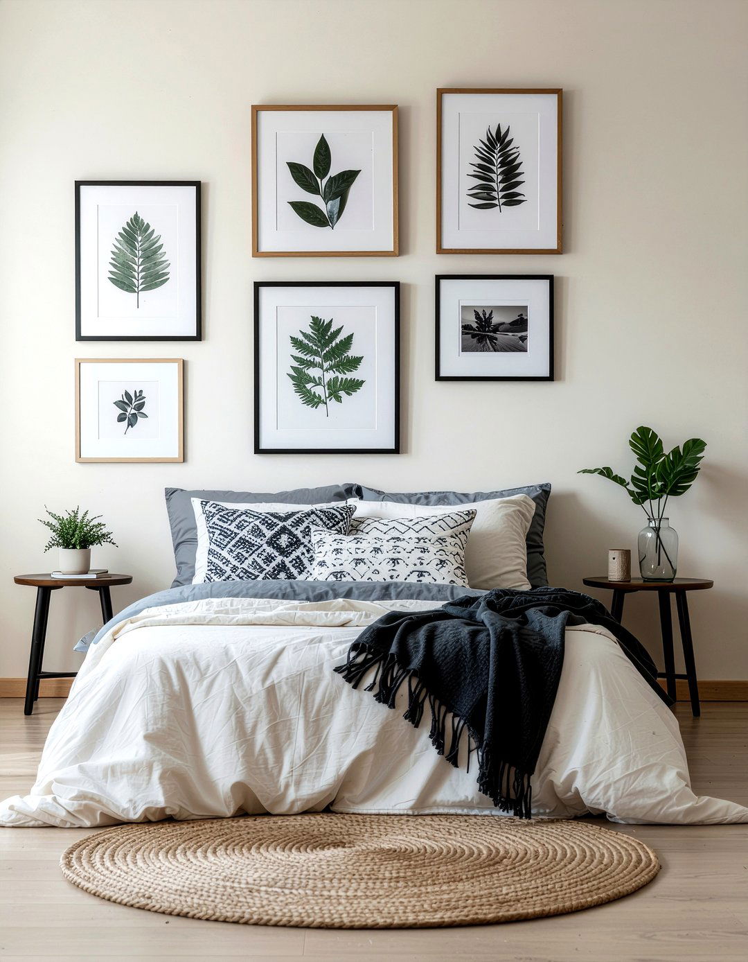 Cream bedroom gallery wall - 30 bedroom cream walls