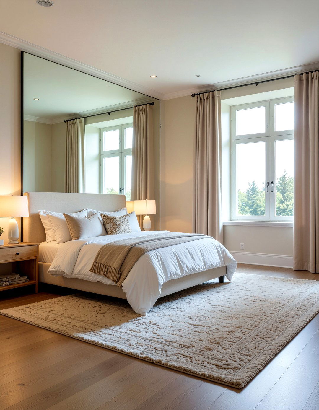 Cream bedroom mirror decor - 30 bedroom cream walls