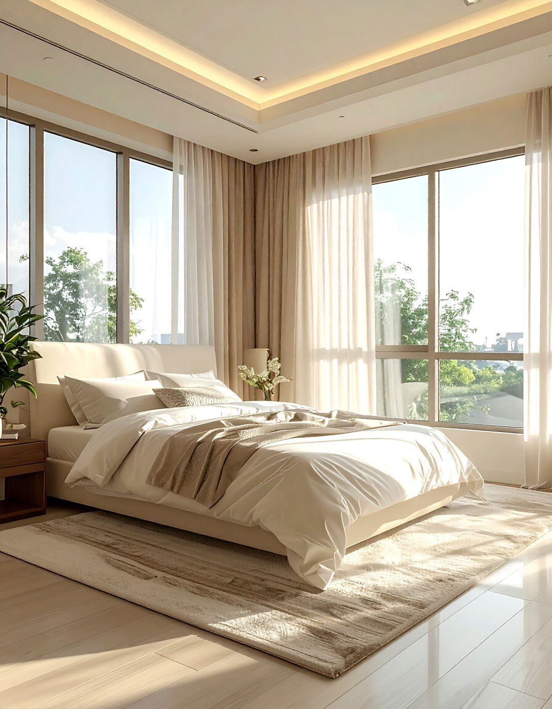 Cream bedroom natural light - 30 contemporary cream bedroom ideas