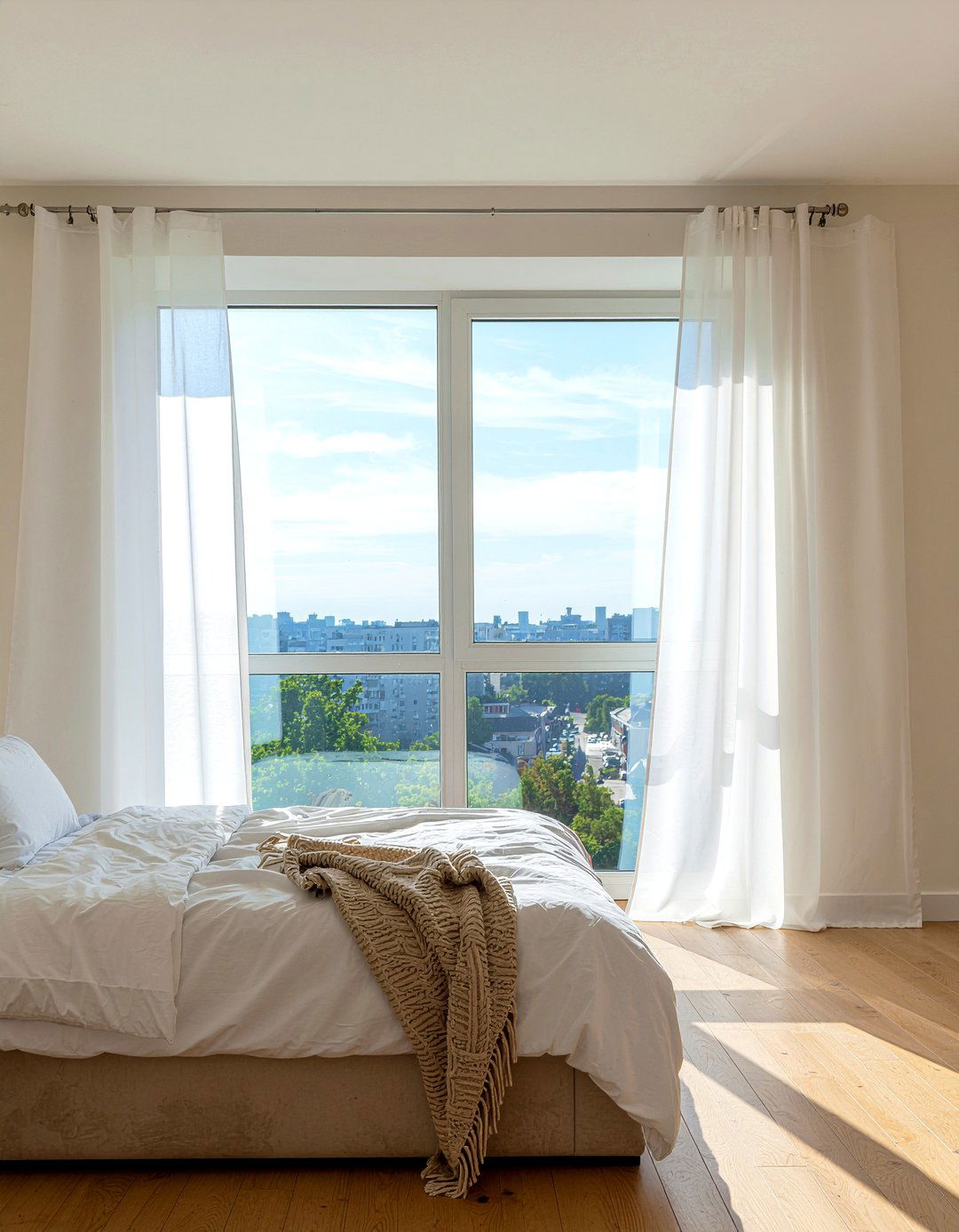 Cream bedroom sheer curtains - 30 bedroom cream walls