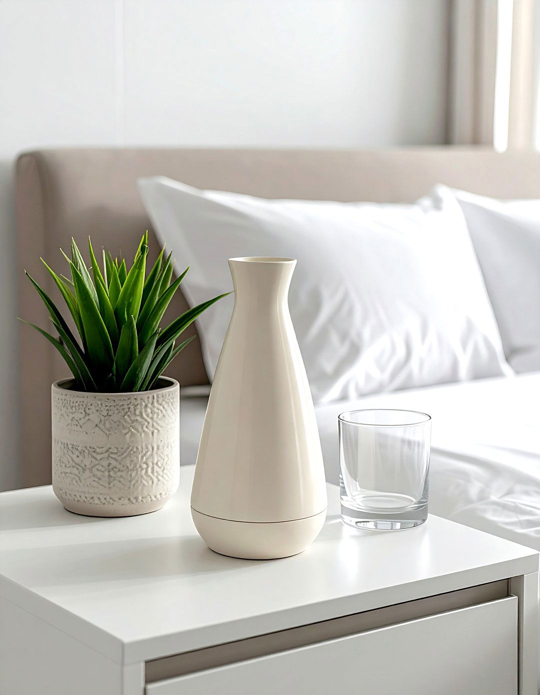 Cream bedside carafe - 30 cream bedroom accessories ideas
