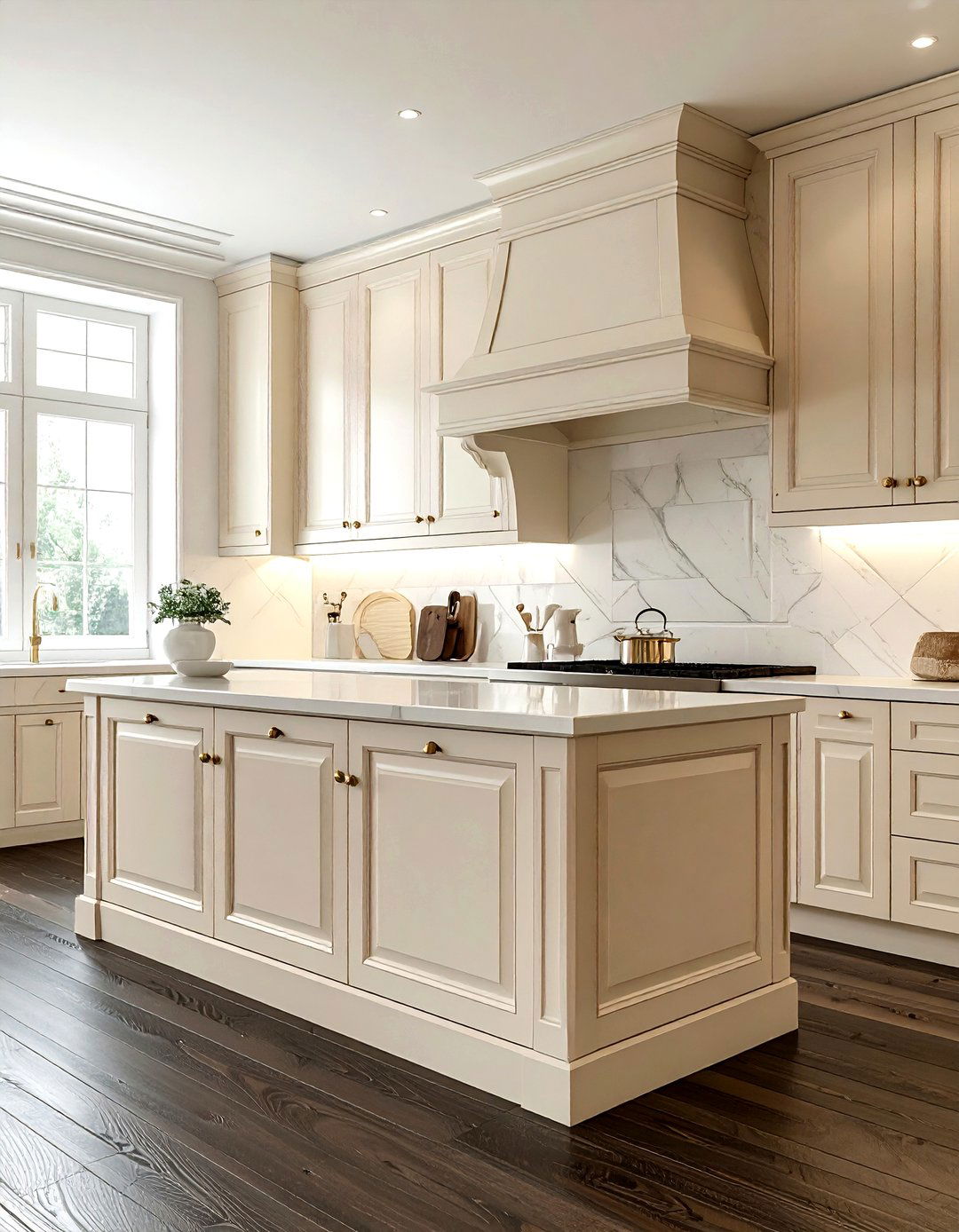 Cream colored cabinetry - 30 French cottage kitchen ideas