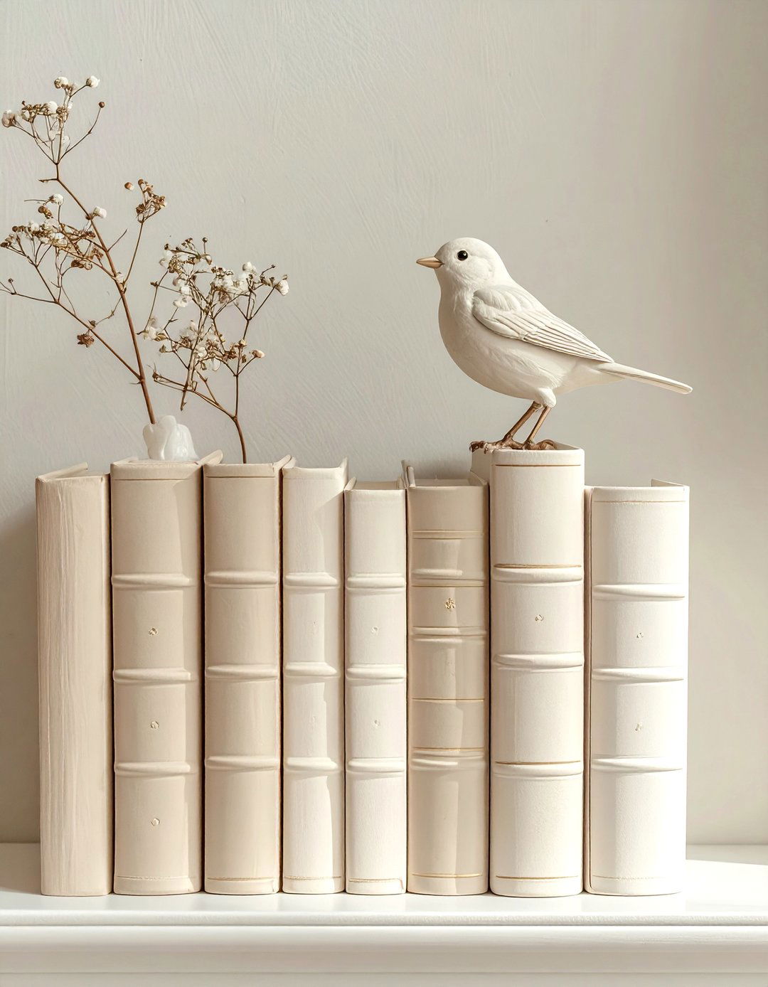 Cream decorative books - 30 cream bedroom accessories ideas
