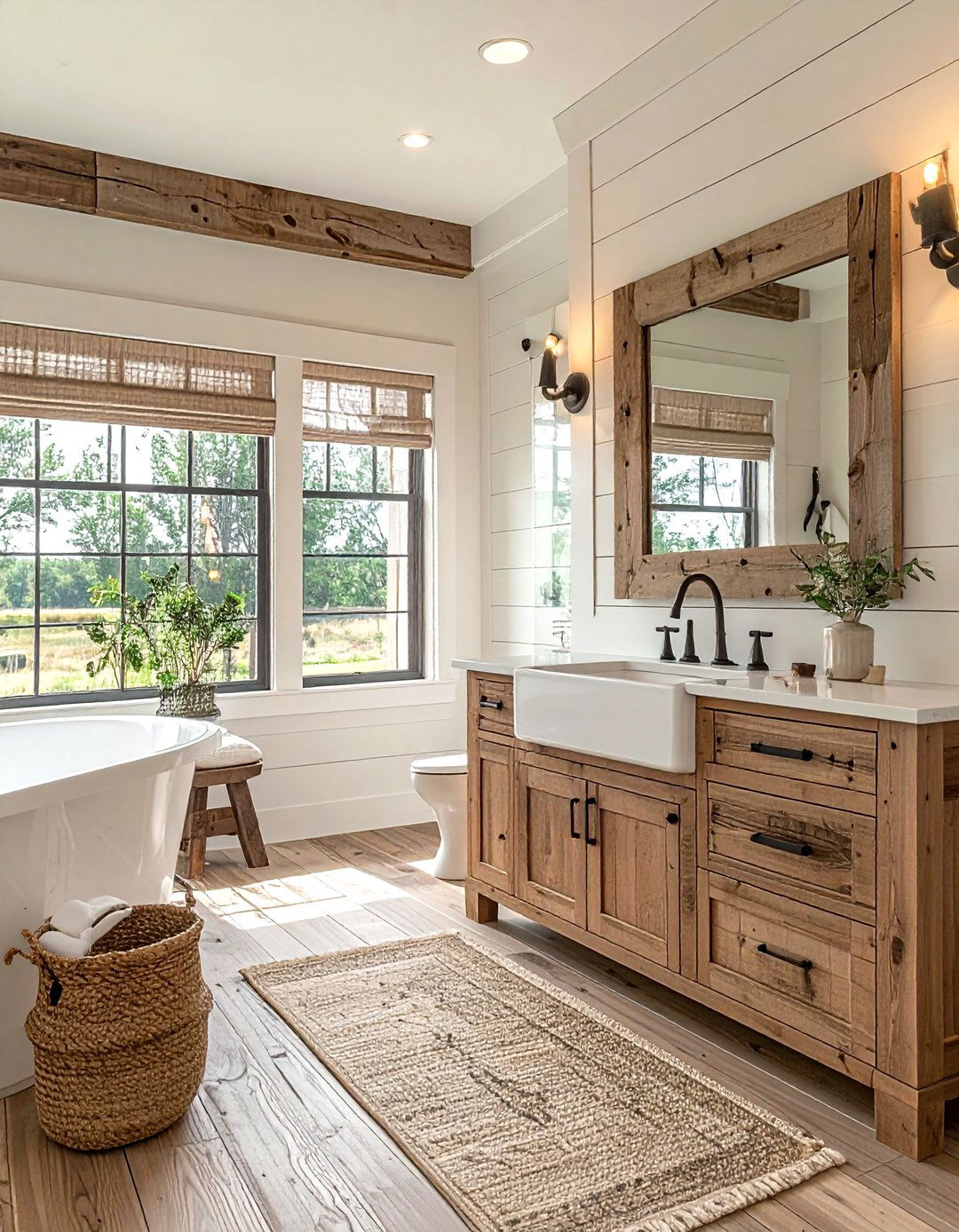 Cream farmhouse bathroom - 30 cream bathroom ideas