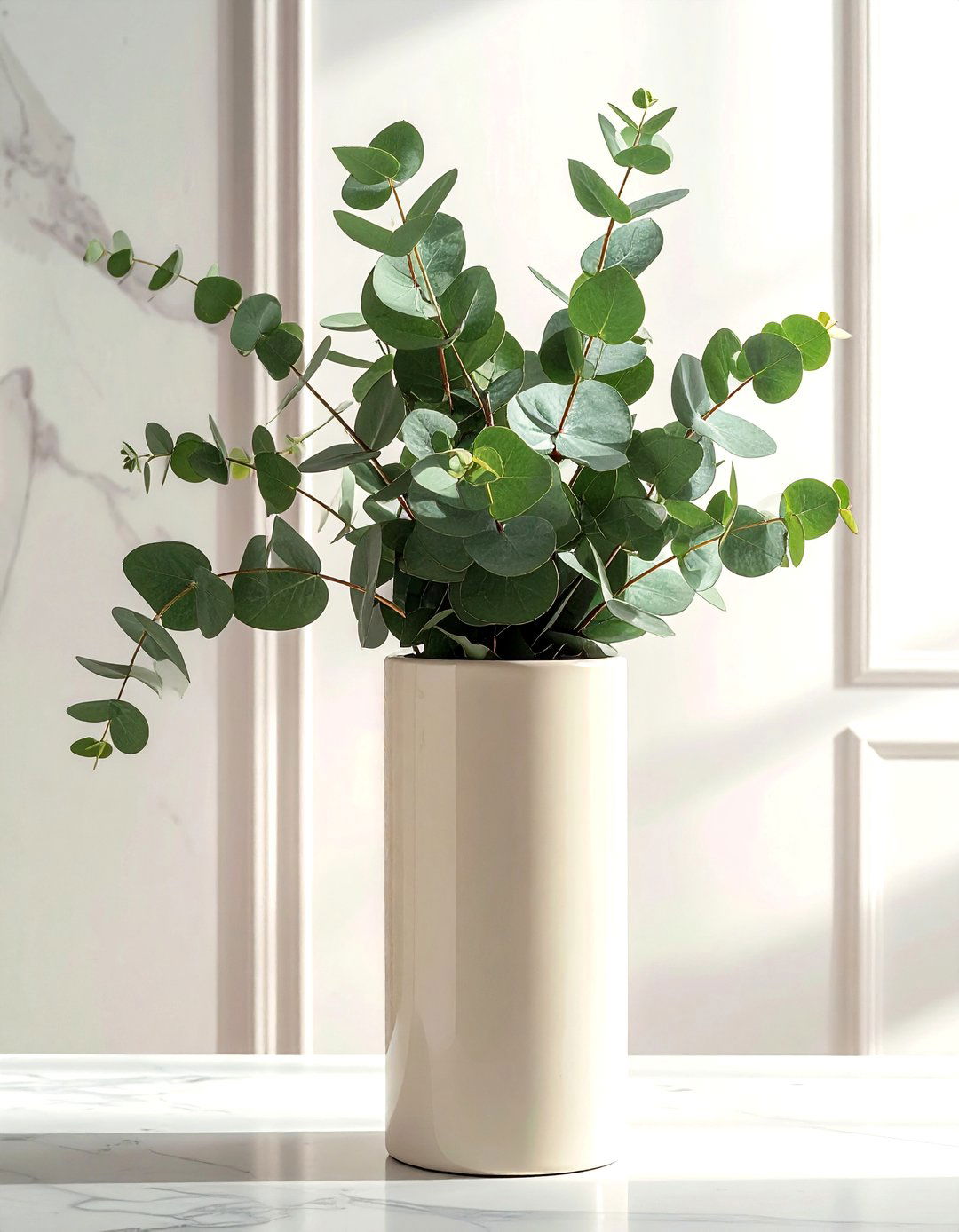 Cream flower vase - 30 cream bathroom accessories ideas