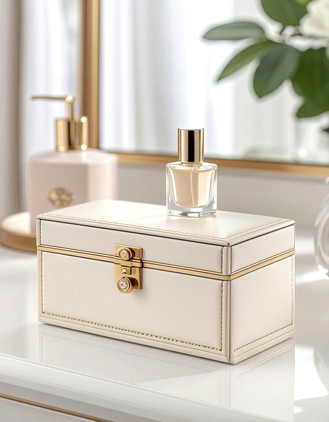 Cream jewelry box - 30 cream bedroom accessories ideas