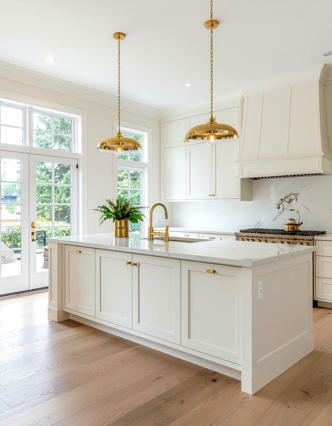 Cream kitchen with gold accents - 30 cream kitchen ideas