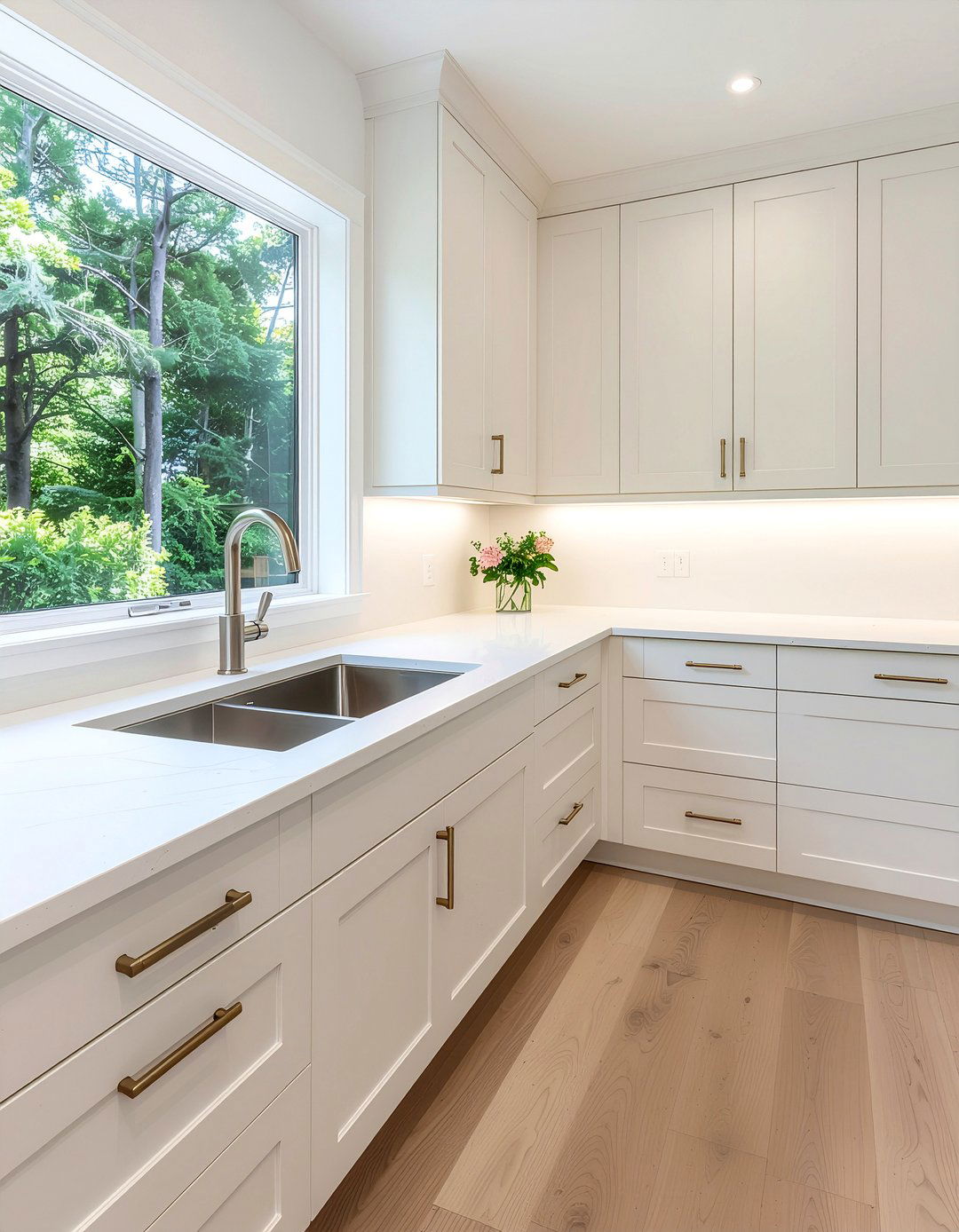 Cream kitchen with quartz countertops - 30 warm cream kitchen ideas