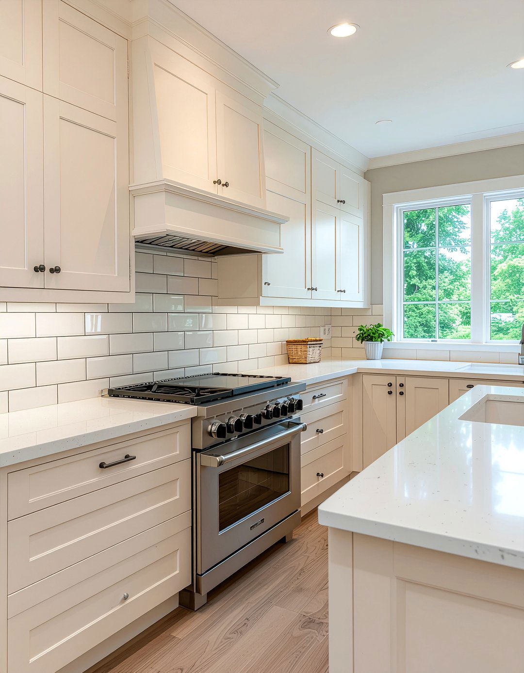 Cream kitchen with subway tile - 30 warm cream kitchen ideas