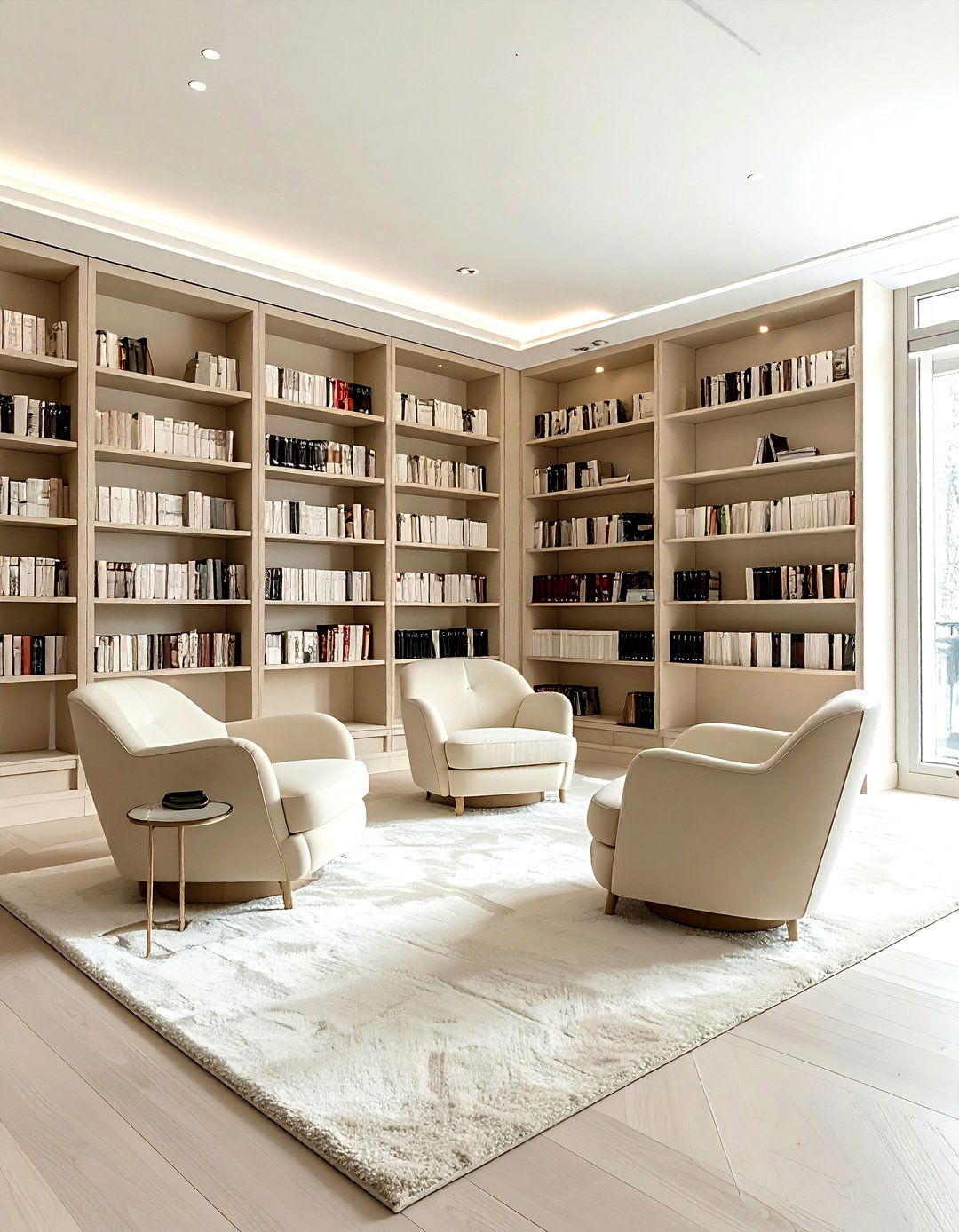 Cream library - 30 cream decor ideas