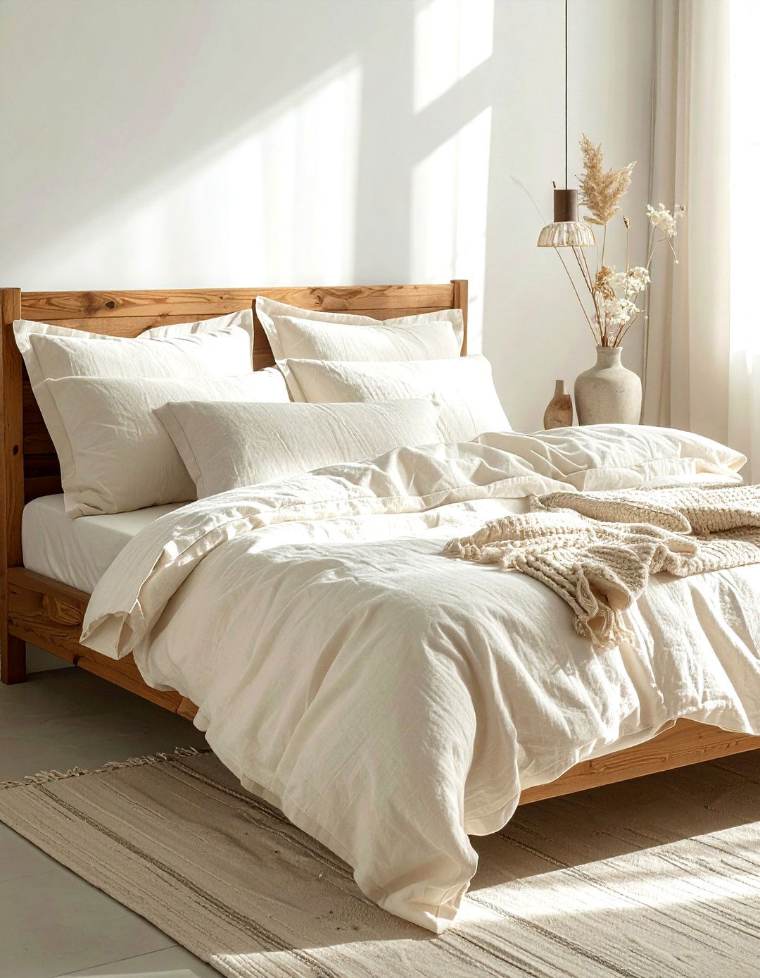 Cream linen bedding - 30 cream decor ideas