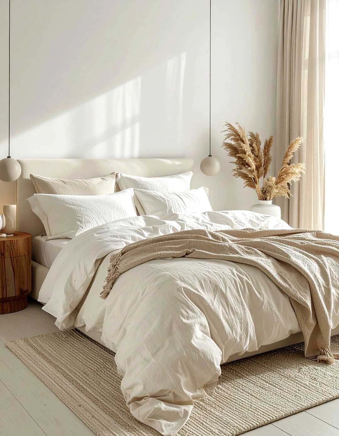 Cream linen bedding - 30 contemporary cream bedroom ideas