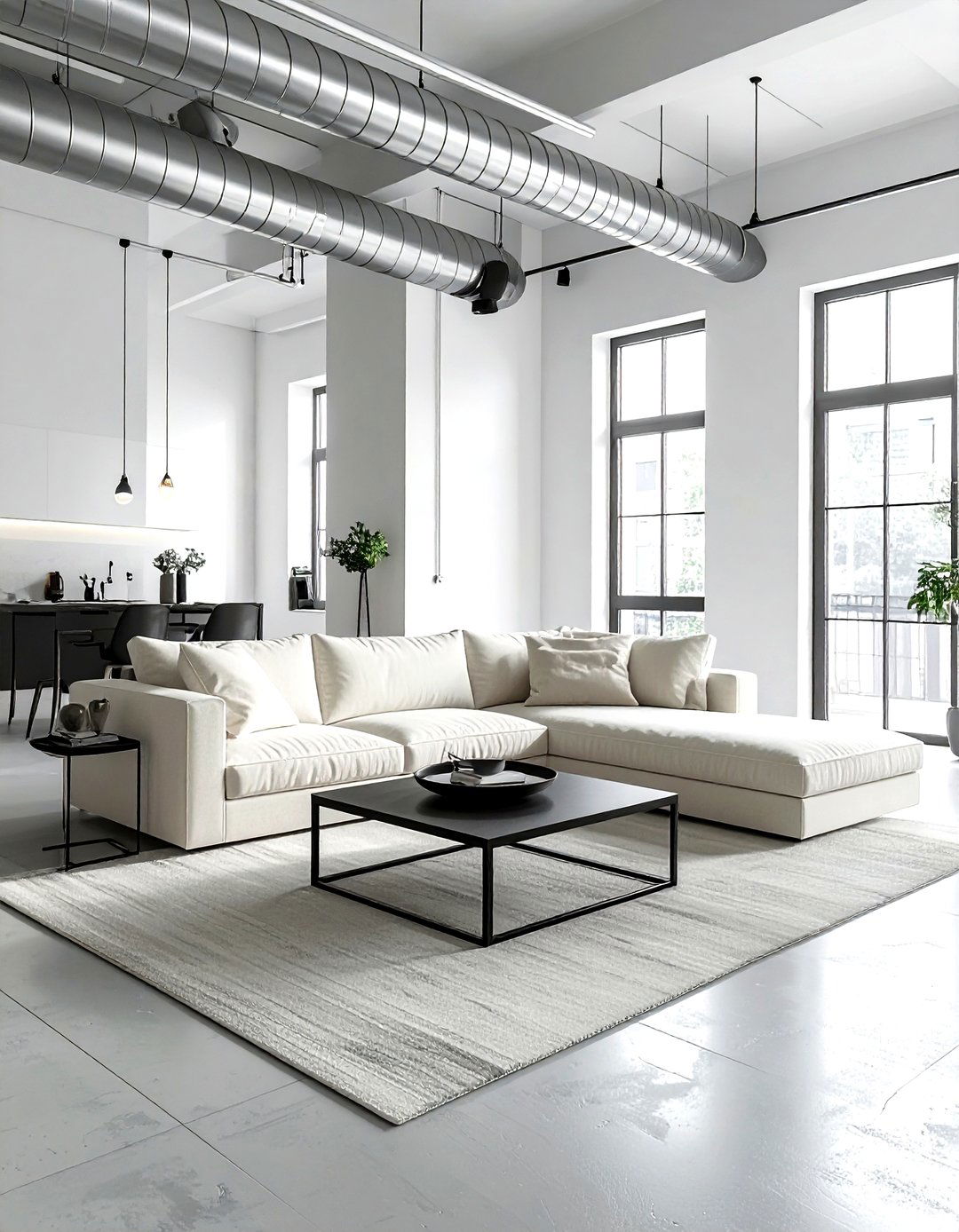 Cream linen sofa metal - 30 industrial cream living room ideas