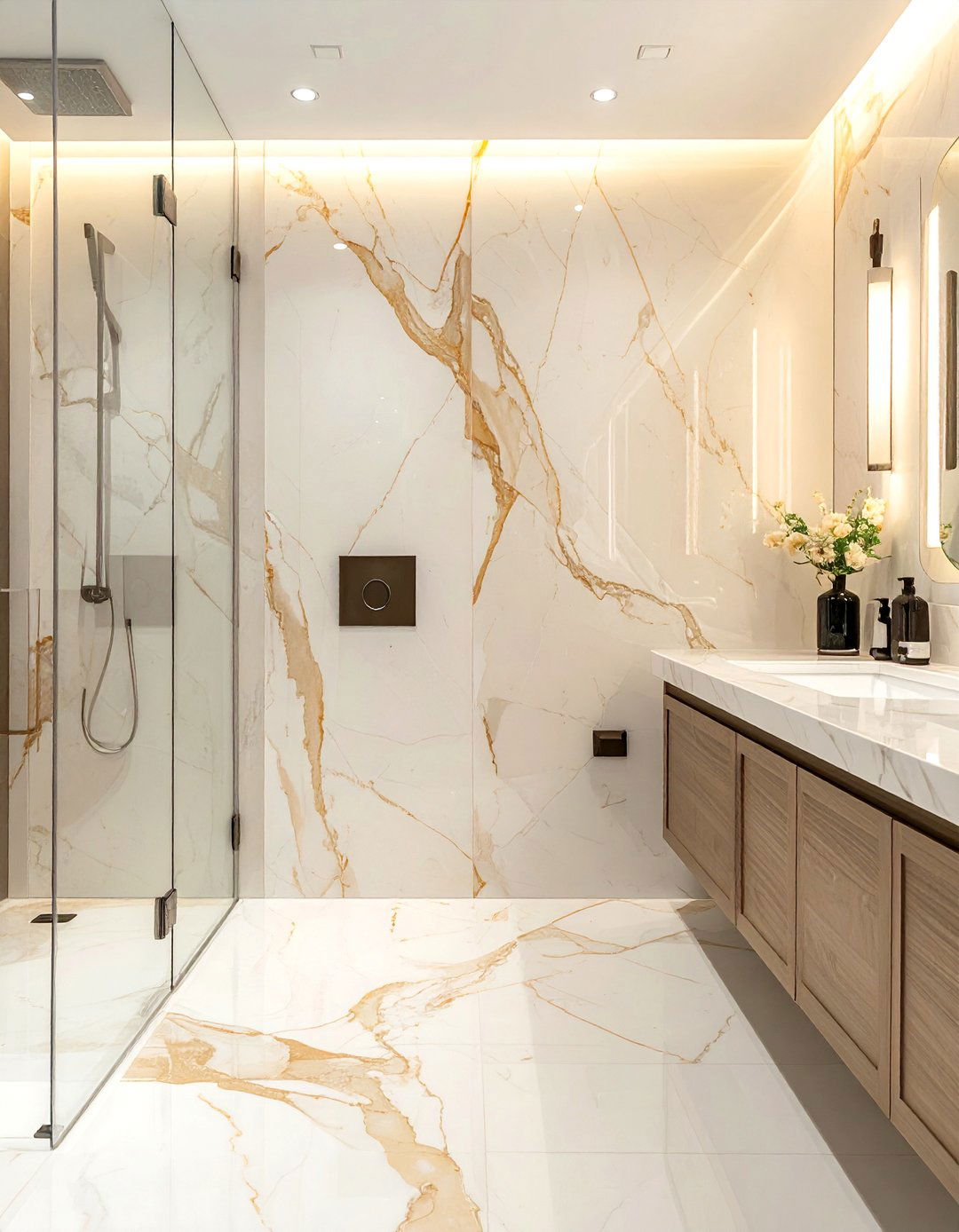Cream marble bathroom - 30 cream bathroom ideas