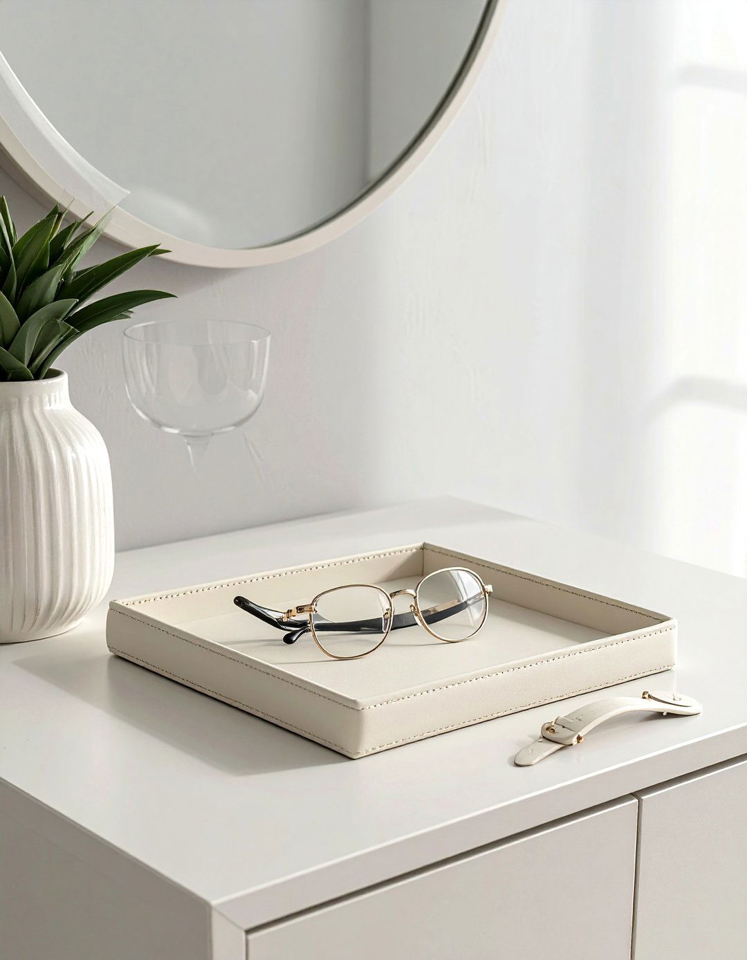 Cream nightstand tray - 30 cream bedroom accessories ideas