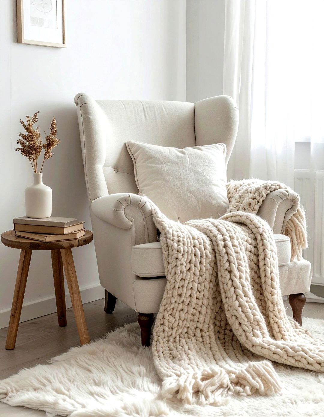 Cream reading nook - 30 cream decor ideas