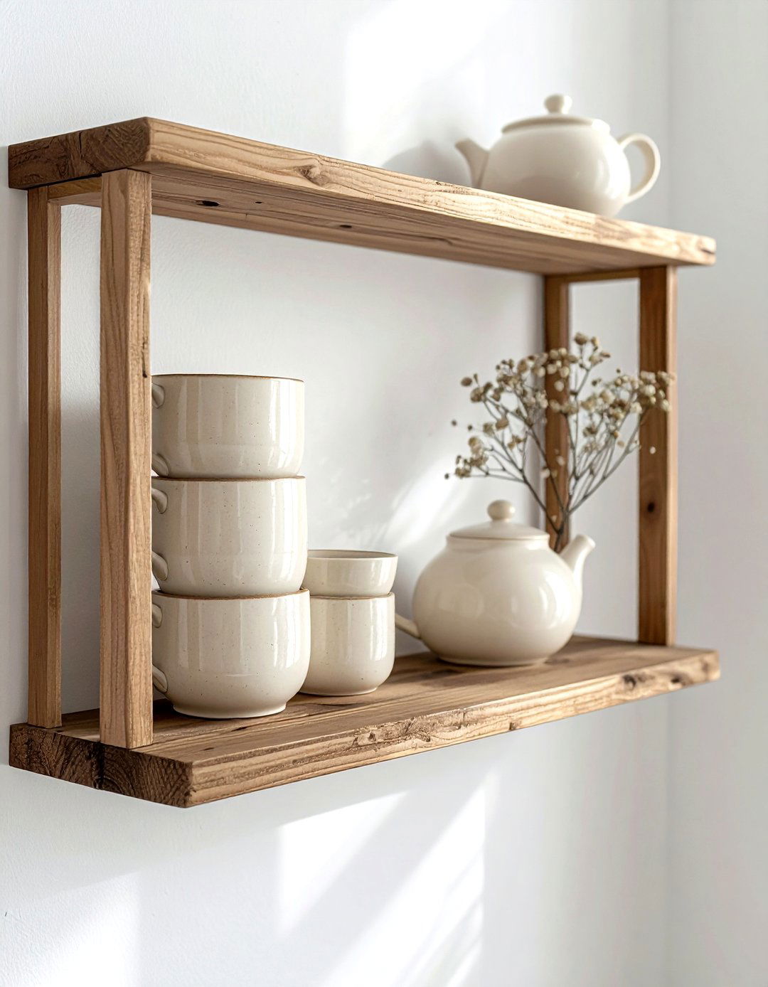 Cream stoneware mugs - 30 cream kitchen accessories ideas