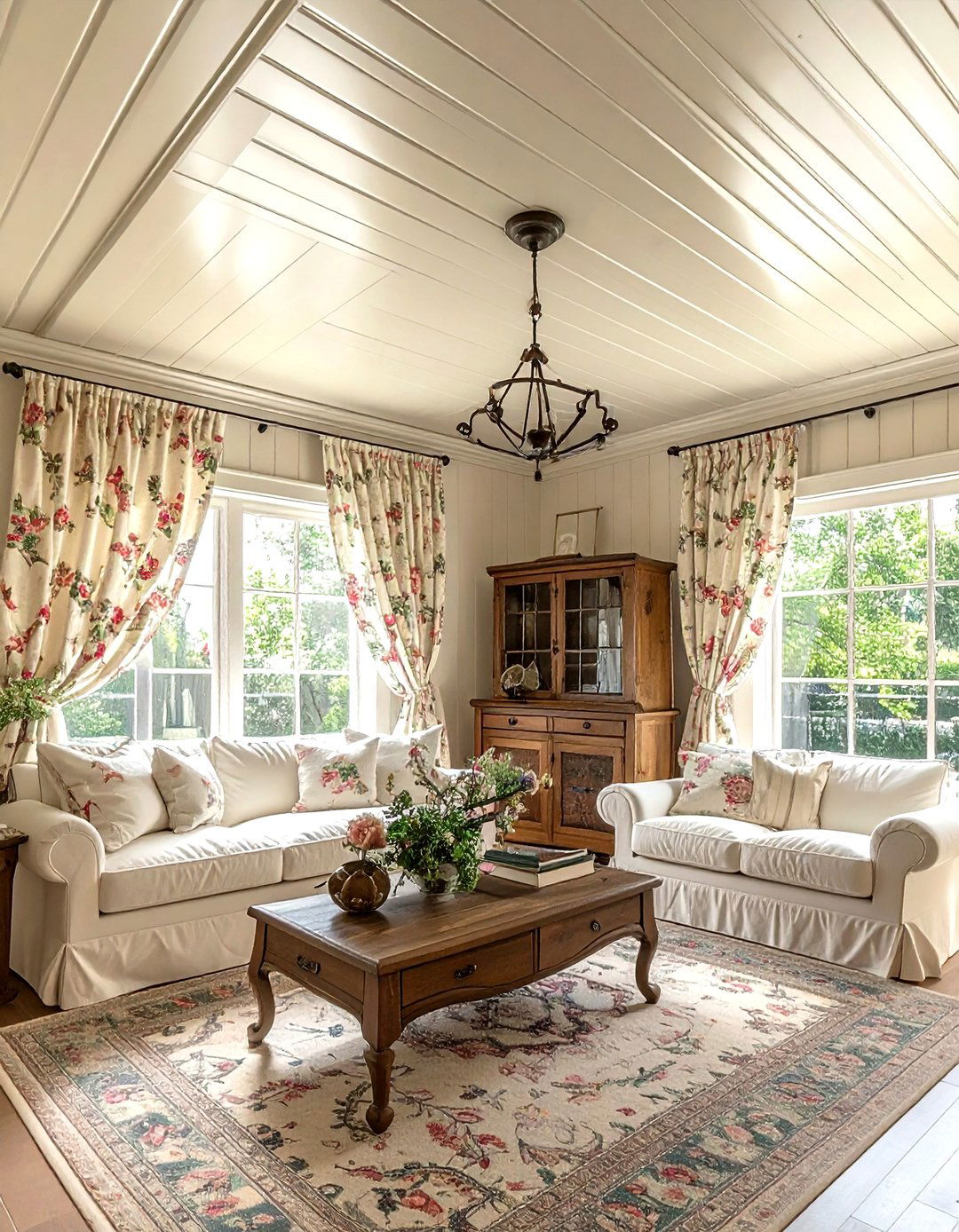 Cream tin ceiling - 30 living room tin ceiling ideas