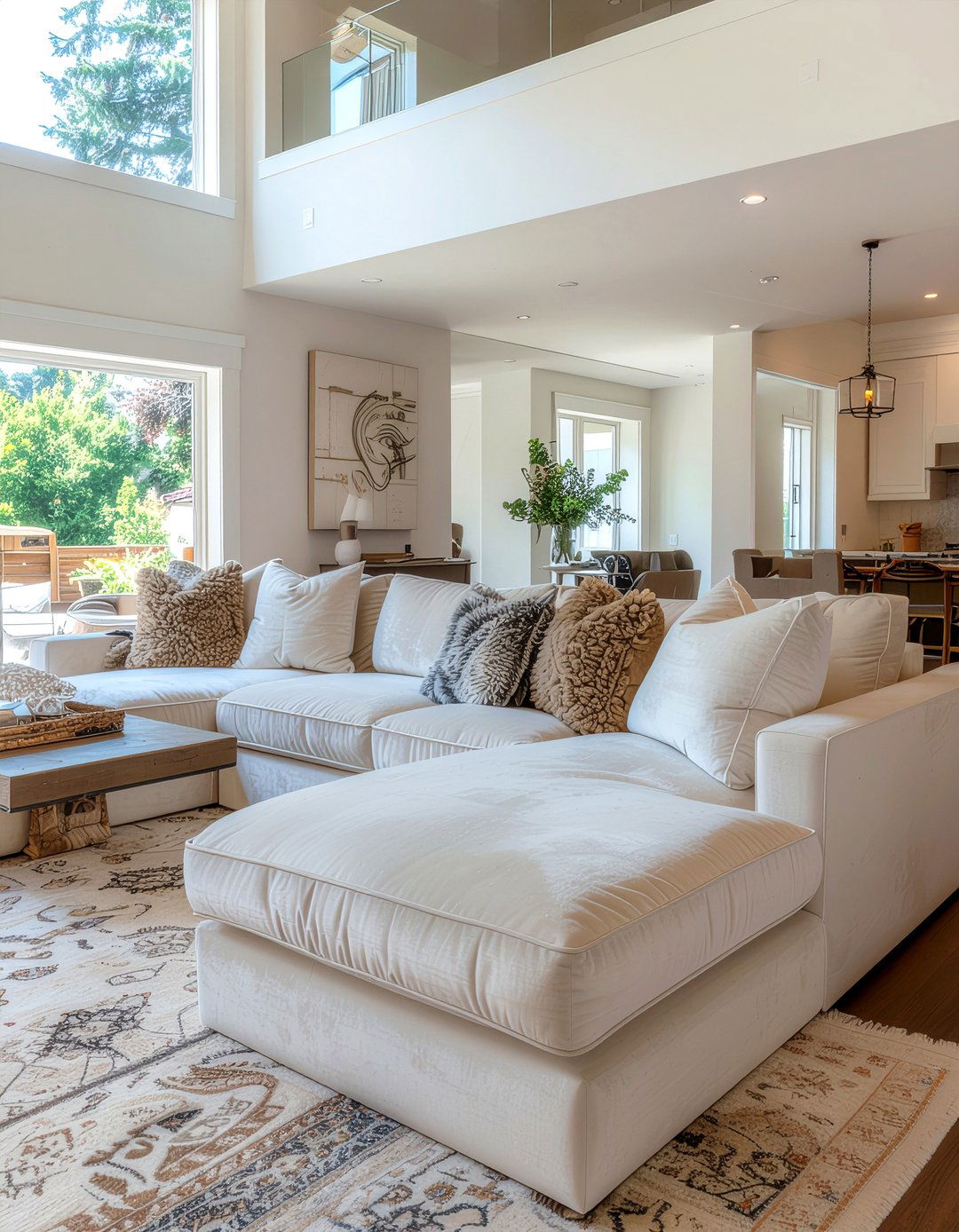 Cream velvet sectional - 30 velvet living room ideas