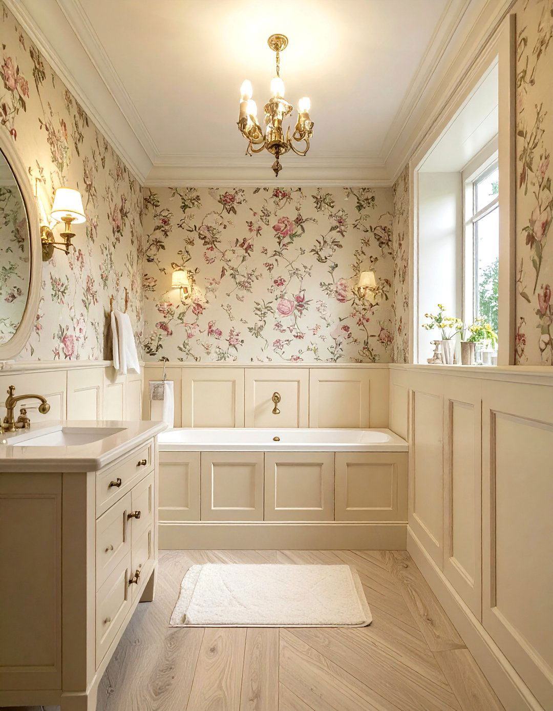 Cream wainscoting bathroom - 30 cream bathroom ideas