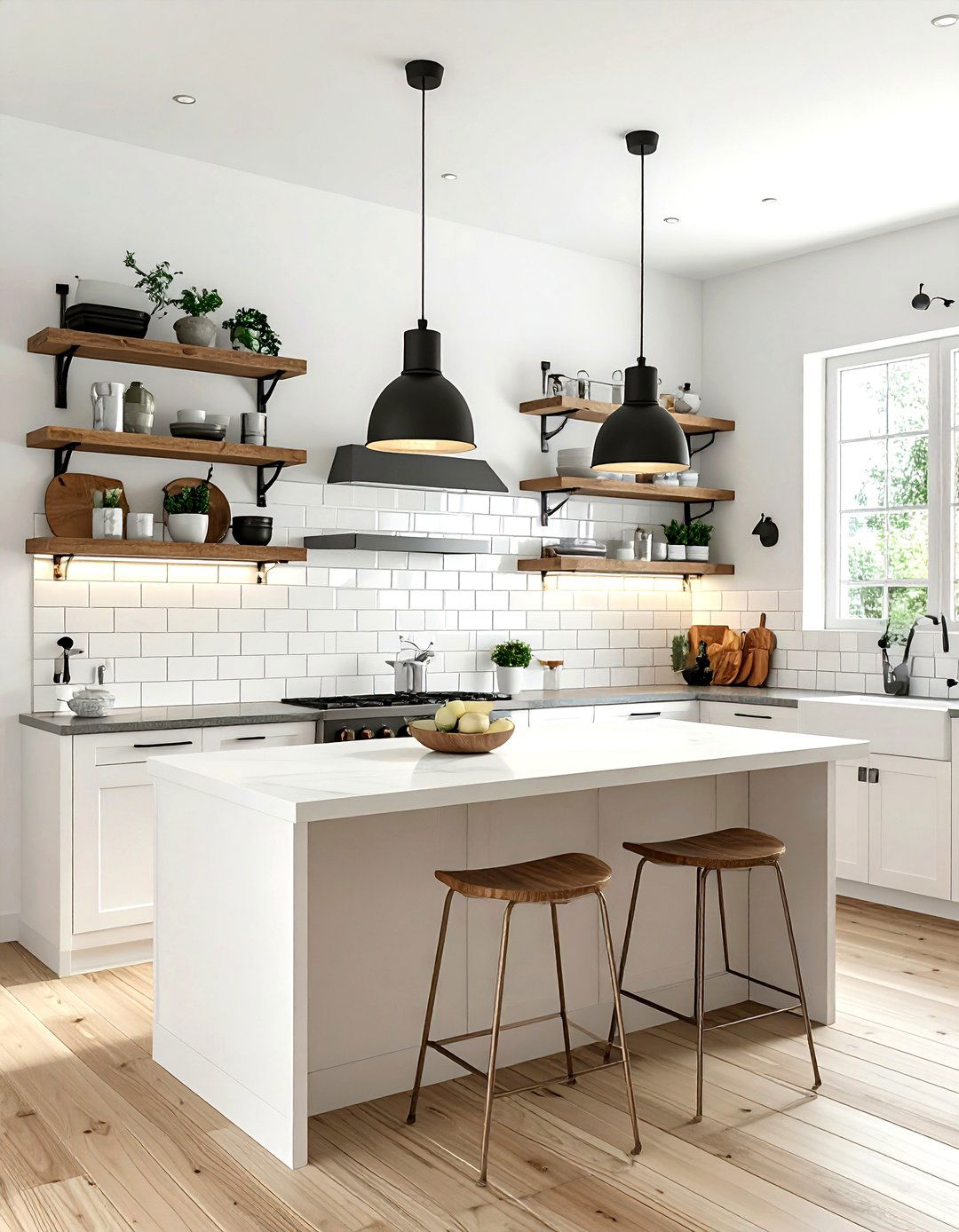 Creamy white kitchen walls - 30 kitchen color ideas