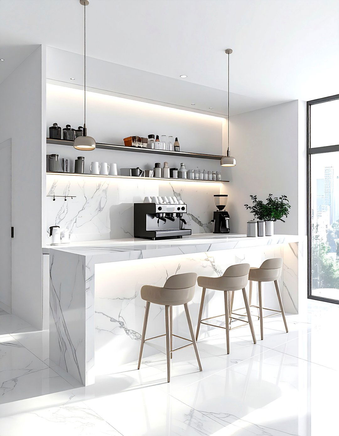 Create Built In Coffee Bar - 30 kitchen improvement ideas