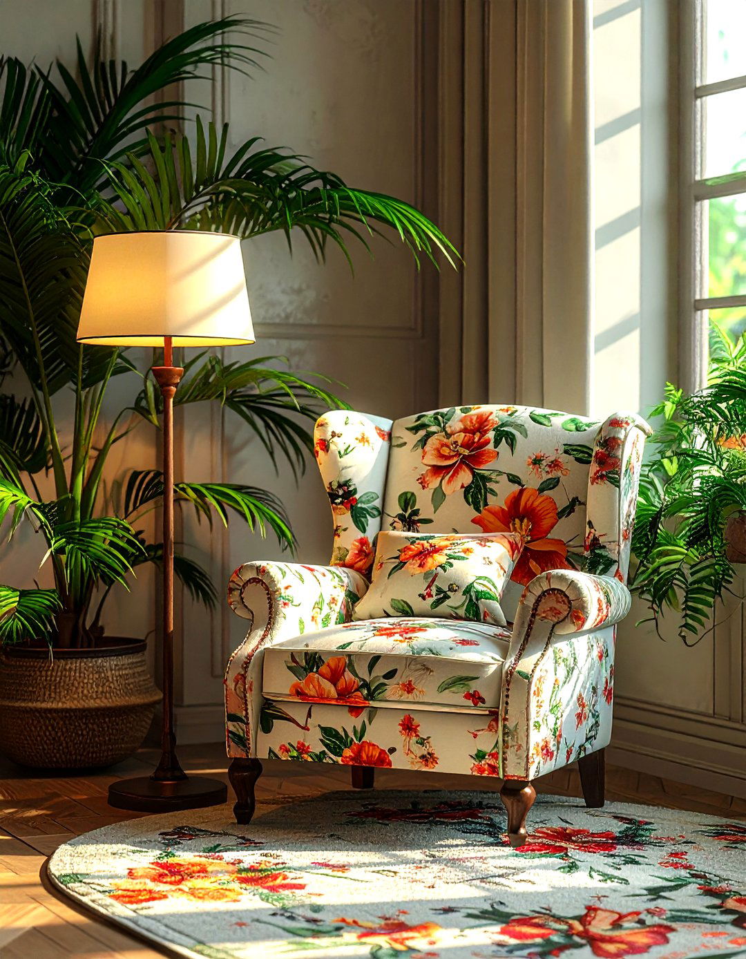 Create a floral reading corner - 30 garden-inspired decor ideas