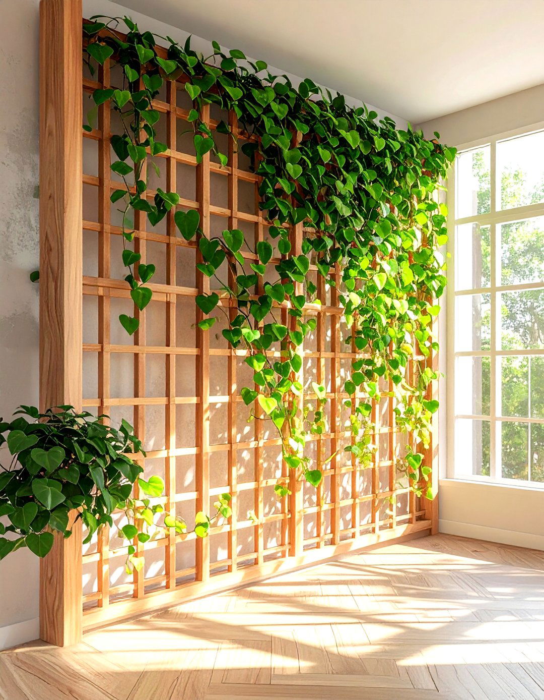 Creeping Fig Indoor Trellis - 30 hanging plant ideas