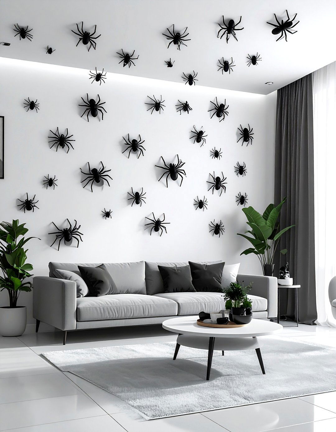 Creepy Crawly Wall - 30 spooky decor ideas