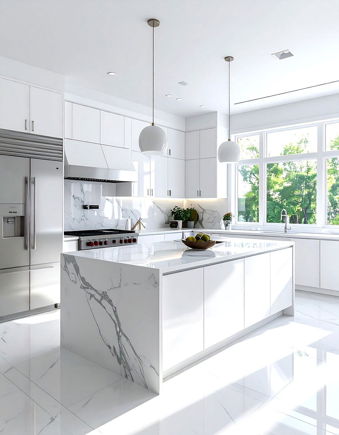 Crisp White Kitchen - 30 kitchen paint color ideas