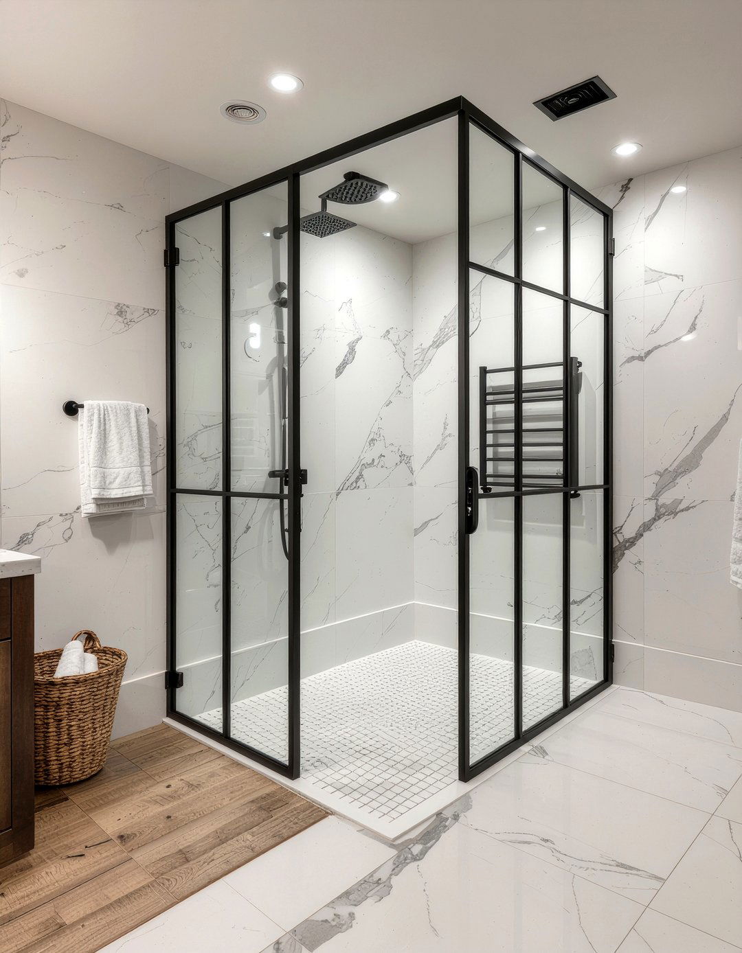 Crittall Style Shower Door - 30 bathroom glass door ideas