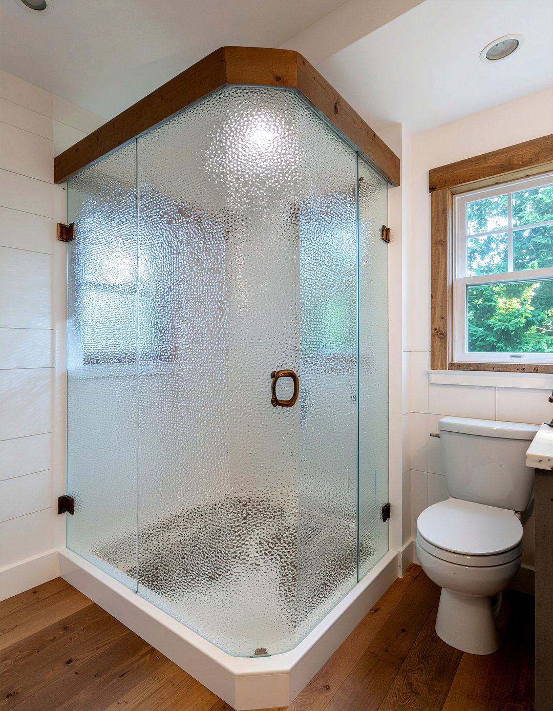 Crittall style glass bathroom - 30 glass bathroom ideas