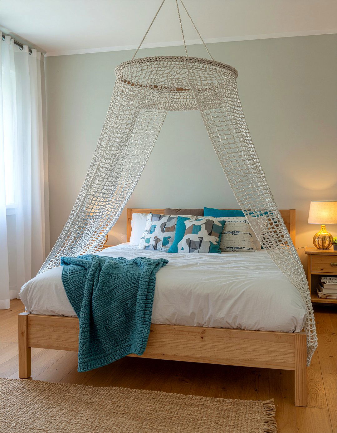 Crochet bed netting - 30 crocheted bedroom ideas