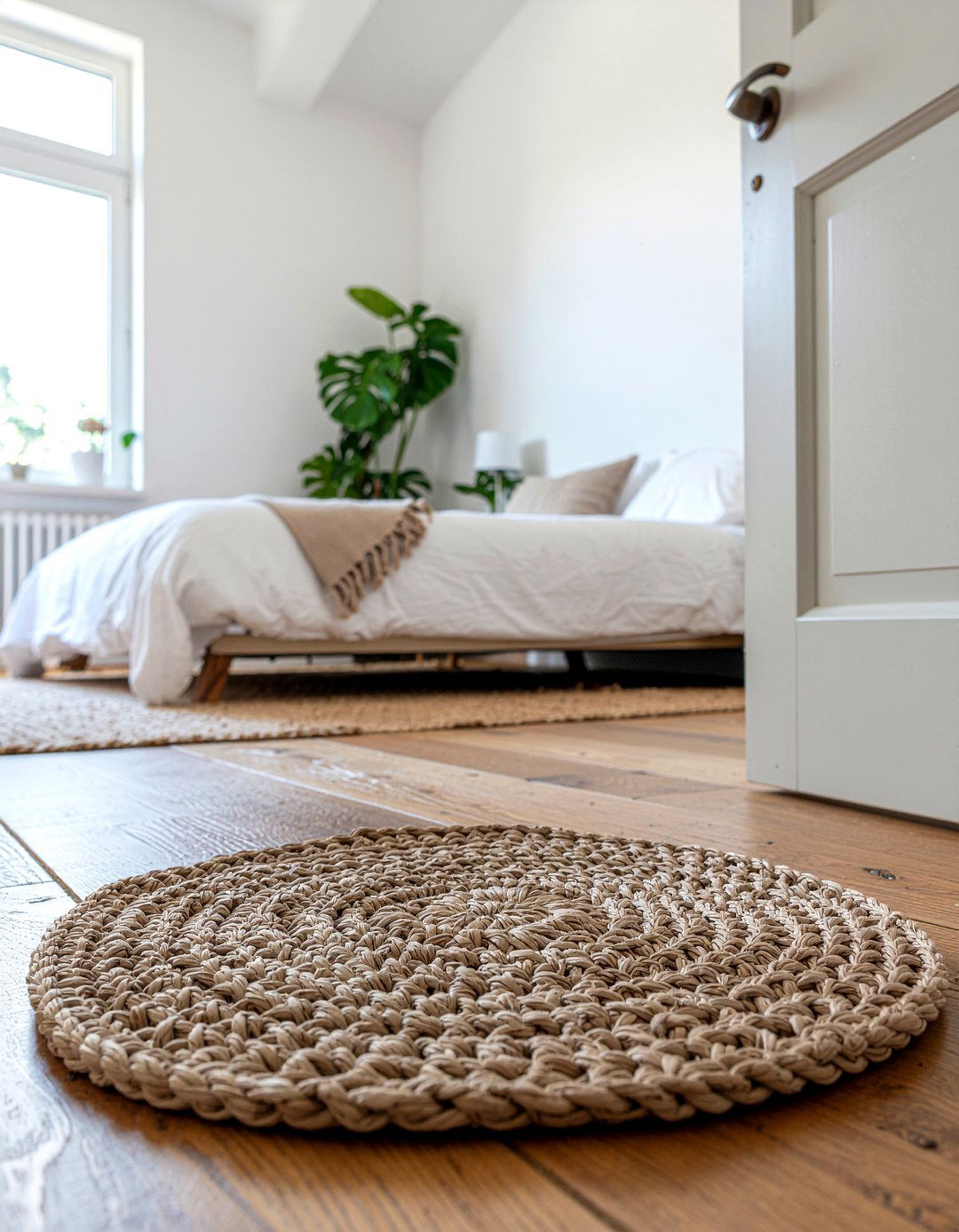 Crochet heavy doorstop - 30 crocheted bedroom ideas