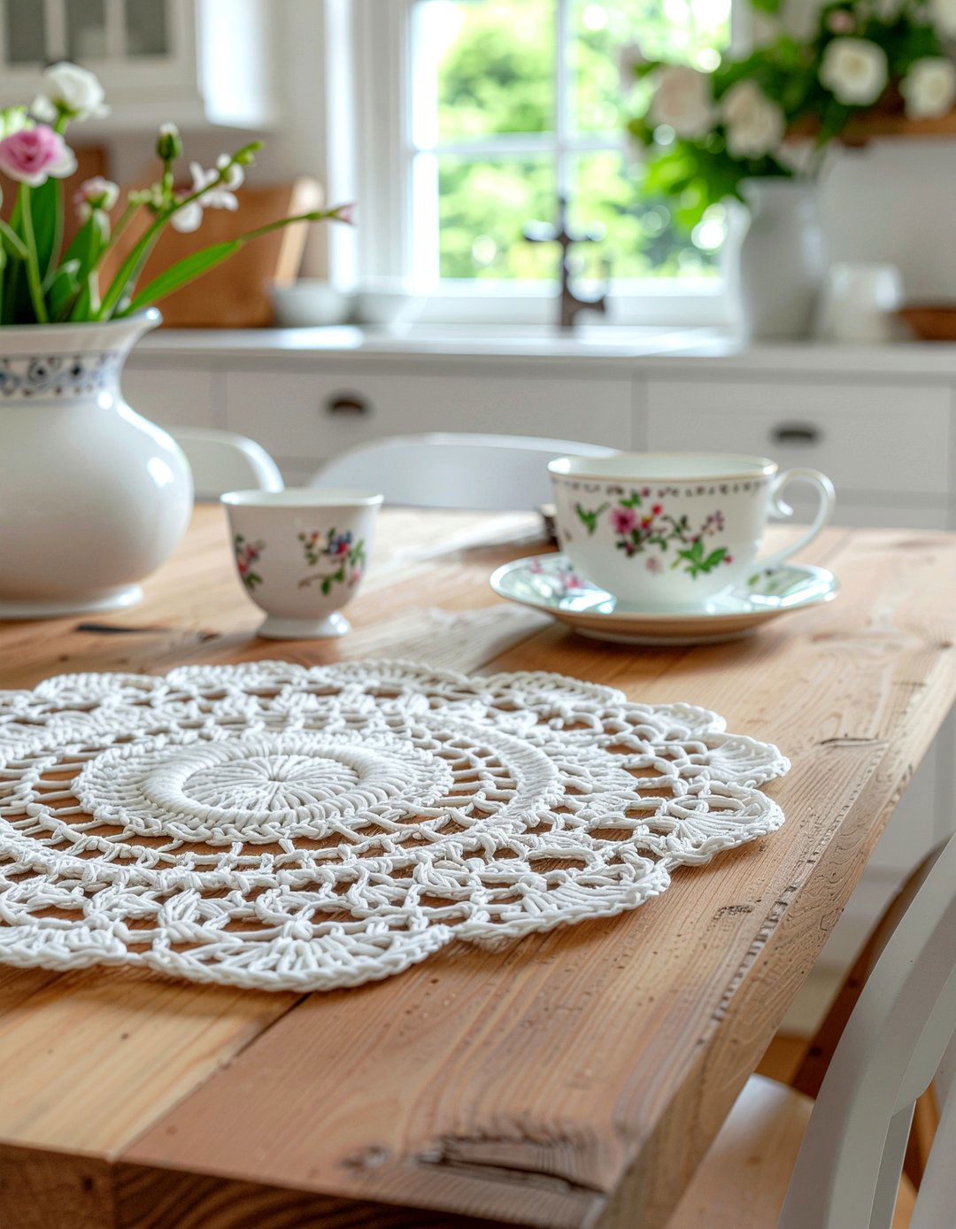 Crochet round placemat - 30 placemat dining ideas