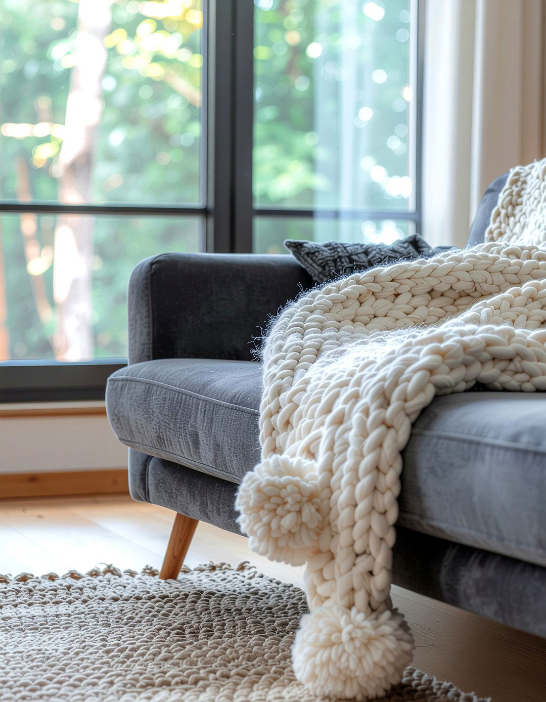 Crochet throw blanket - 30 crocheted living room ideas