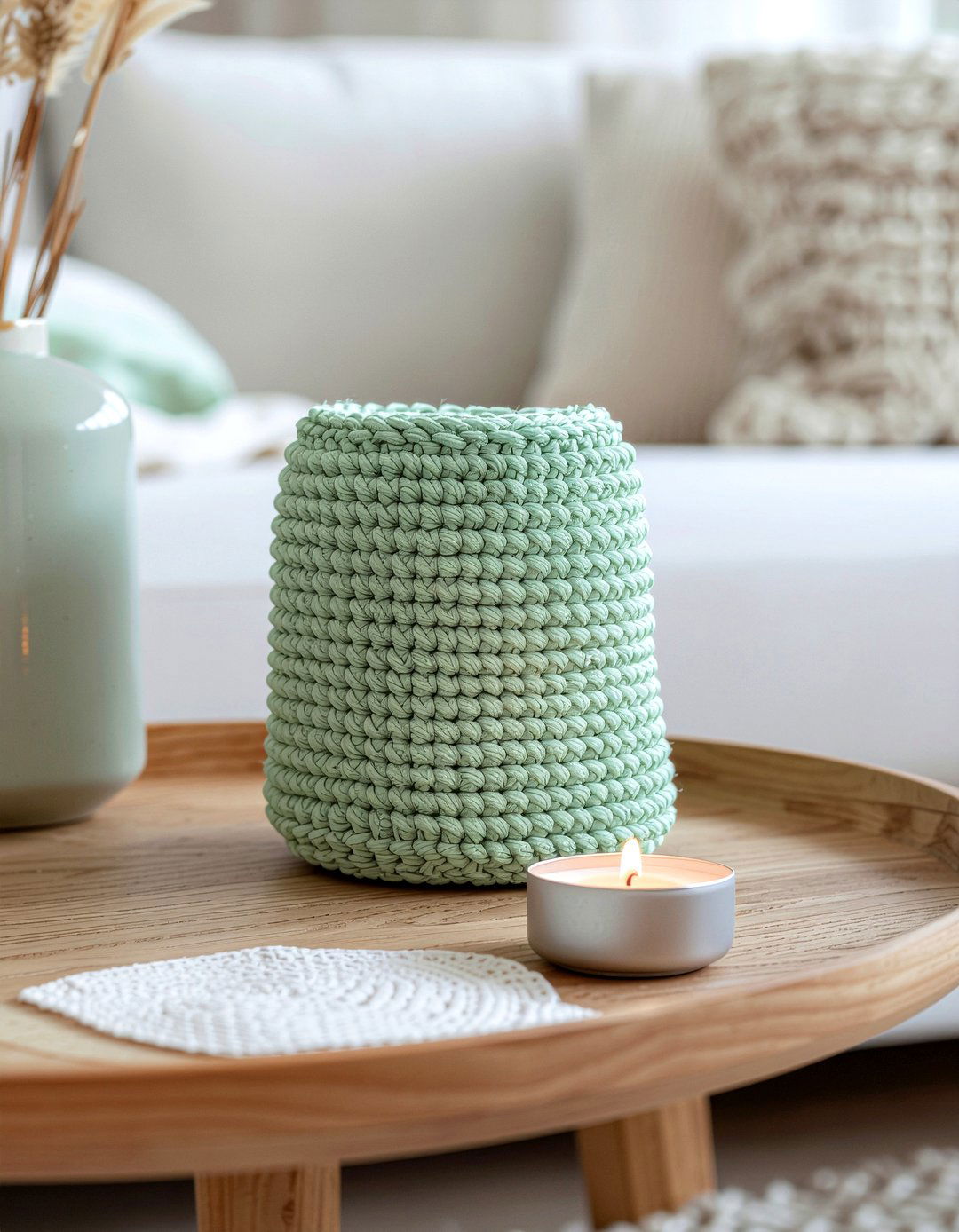 Crochet tissue box cover - 30 crocheted living room ideas