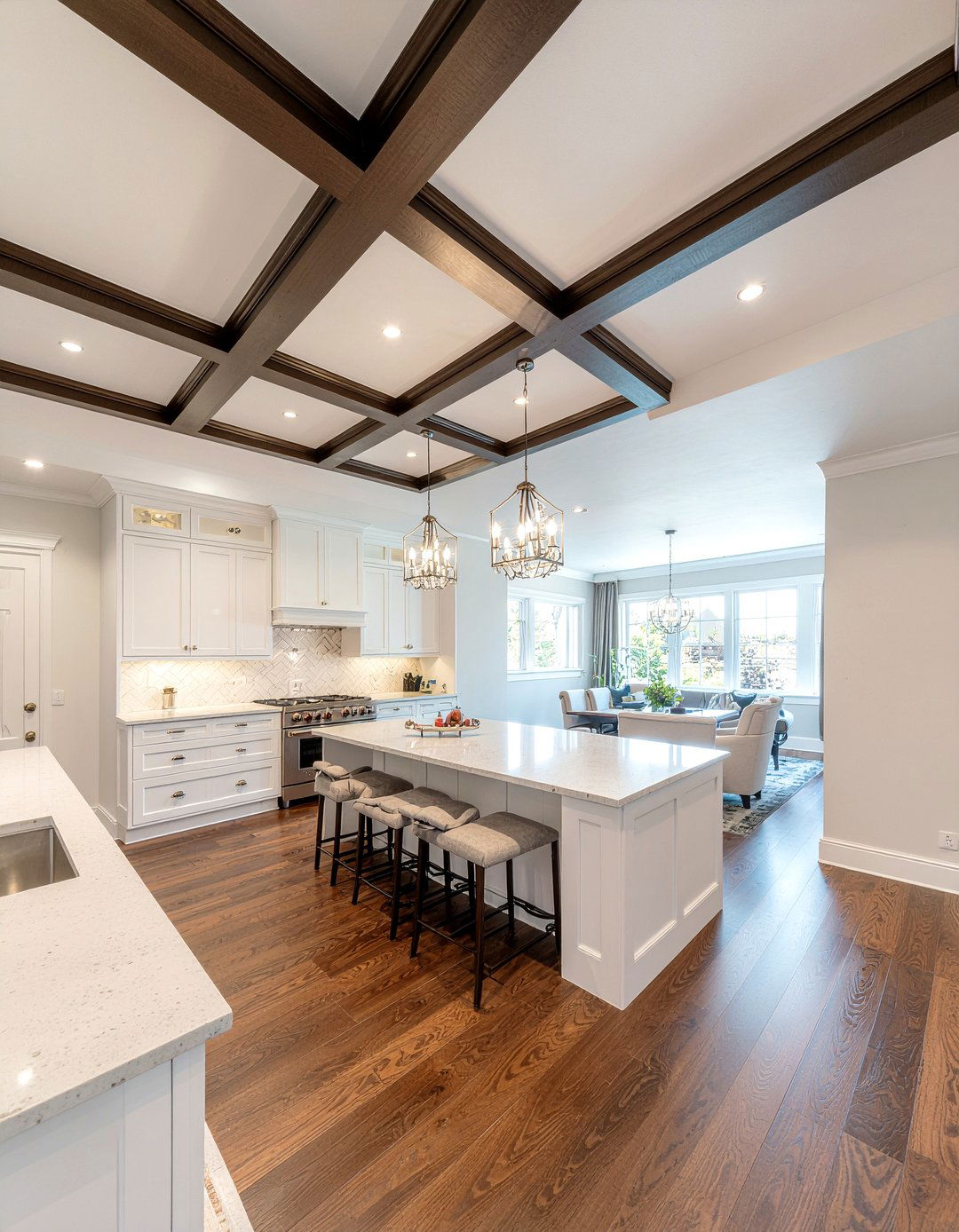 Cross Beams Ceiling Layout - 30 kitchen exposed beam ideas