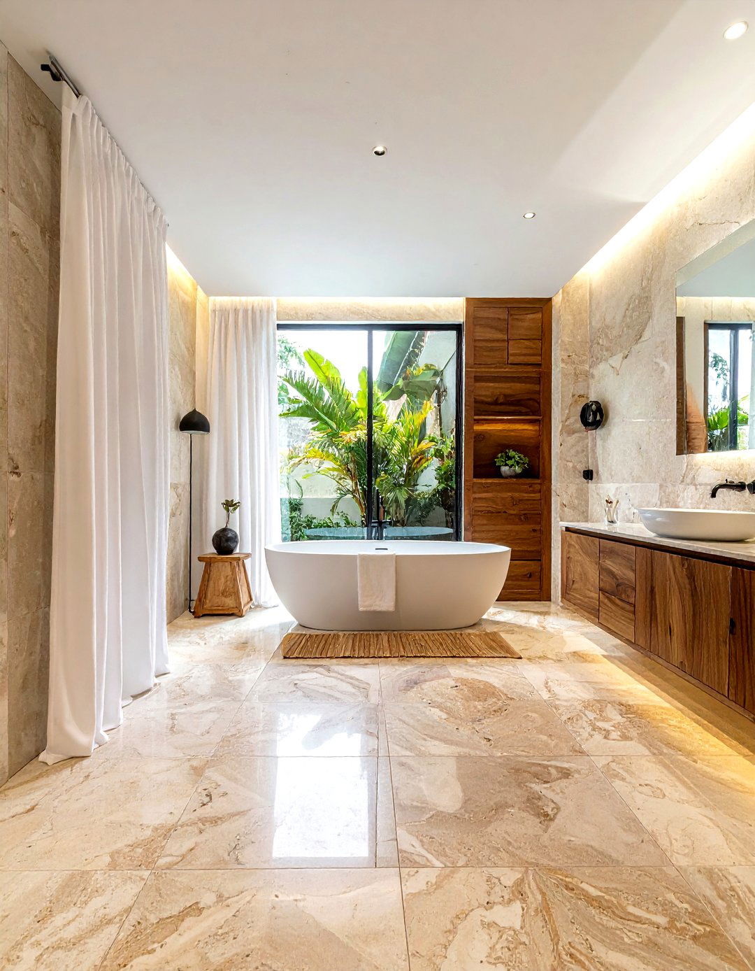 Cross Cut Travertine Texture - 30 travertine bathroom ideas