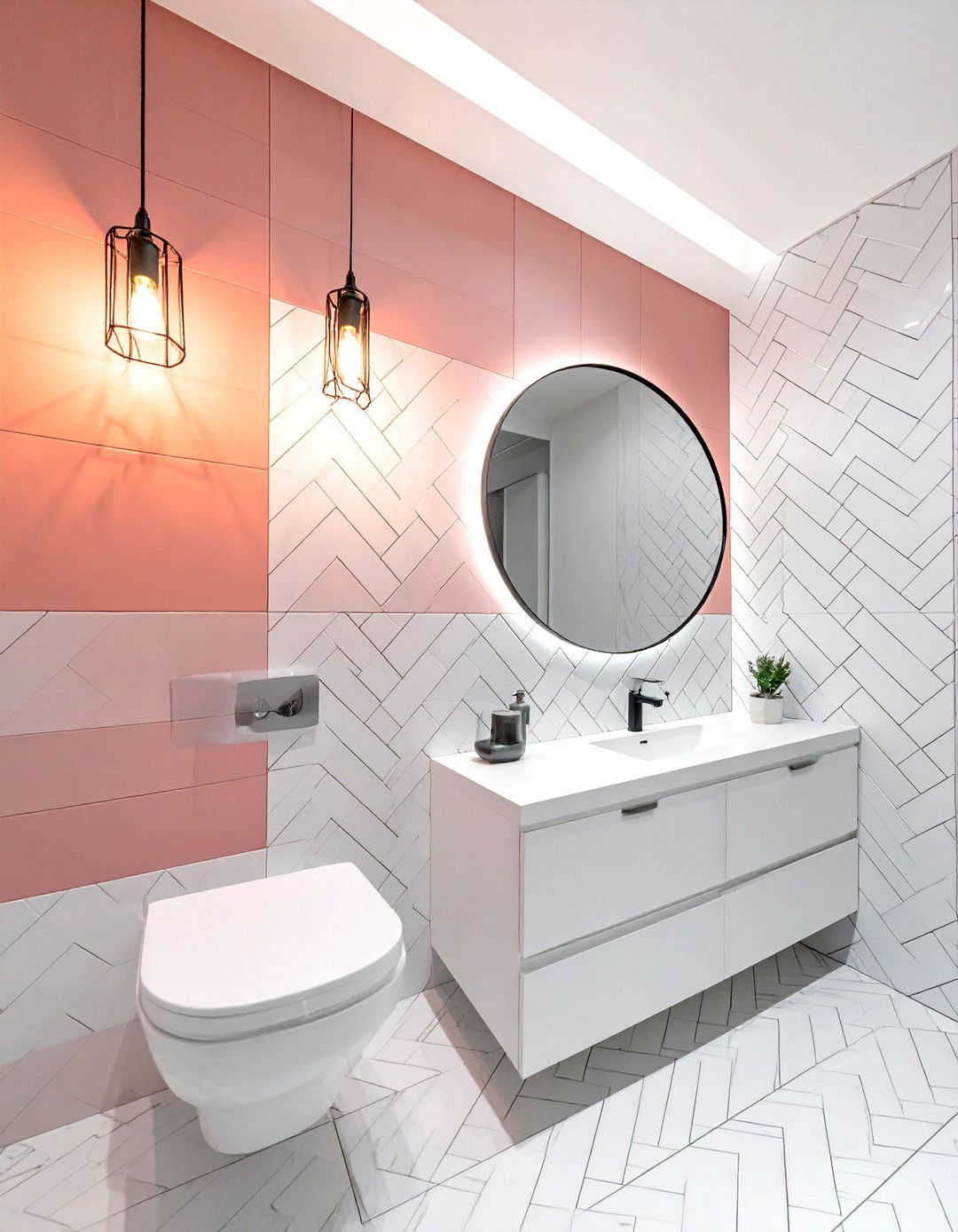 Crosshatch White Subway Tile Pattern - 30 white subway tile bathroom ideas