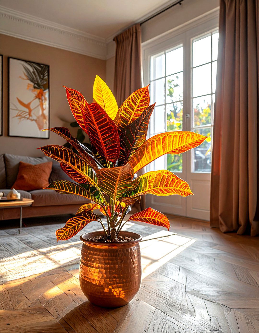 Croton Plant - 30 artificial plant ideas