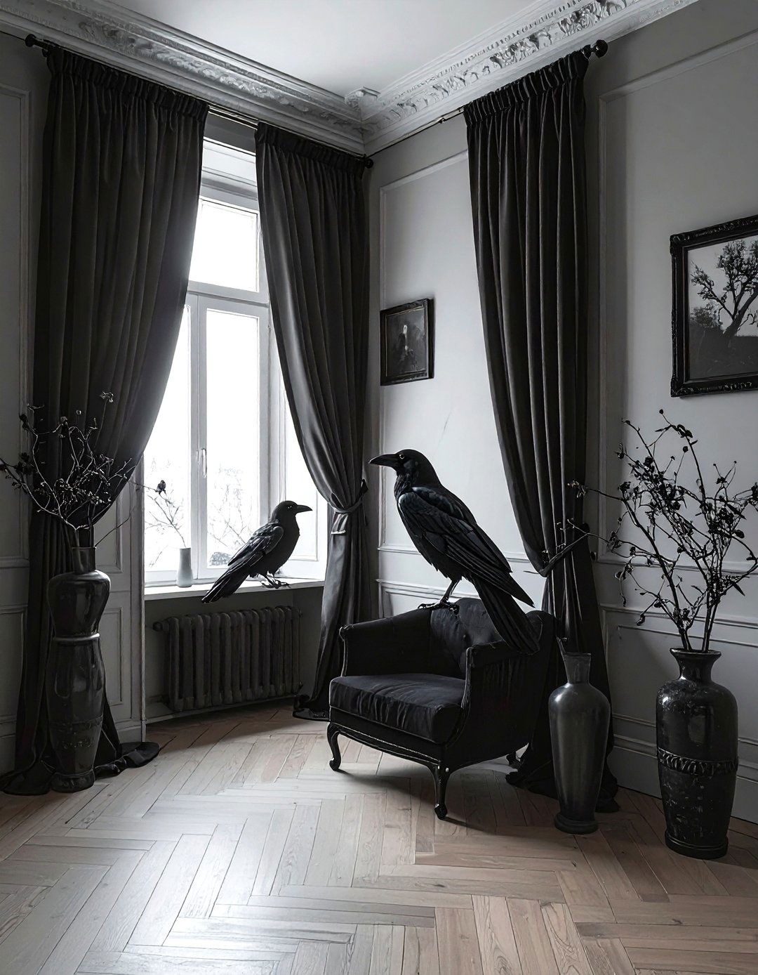 Crow And Raven Perch - 30 spooky decor ideas