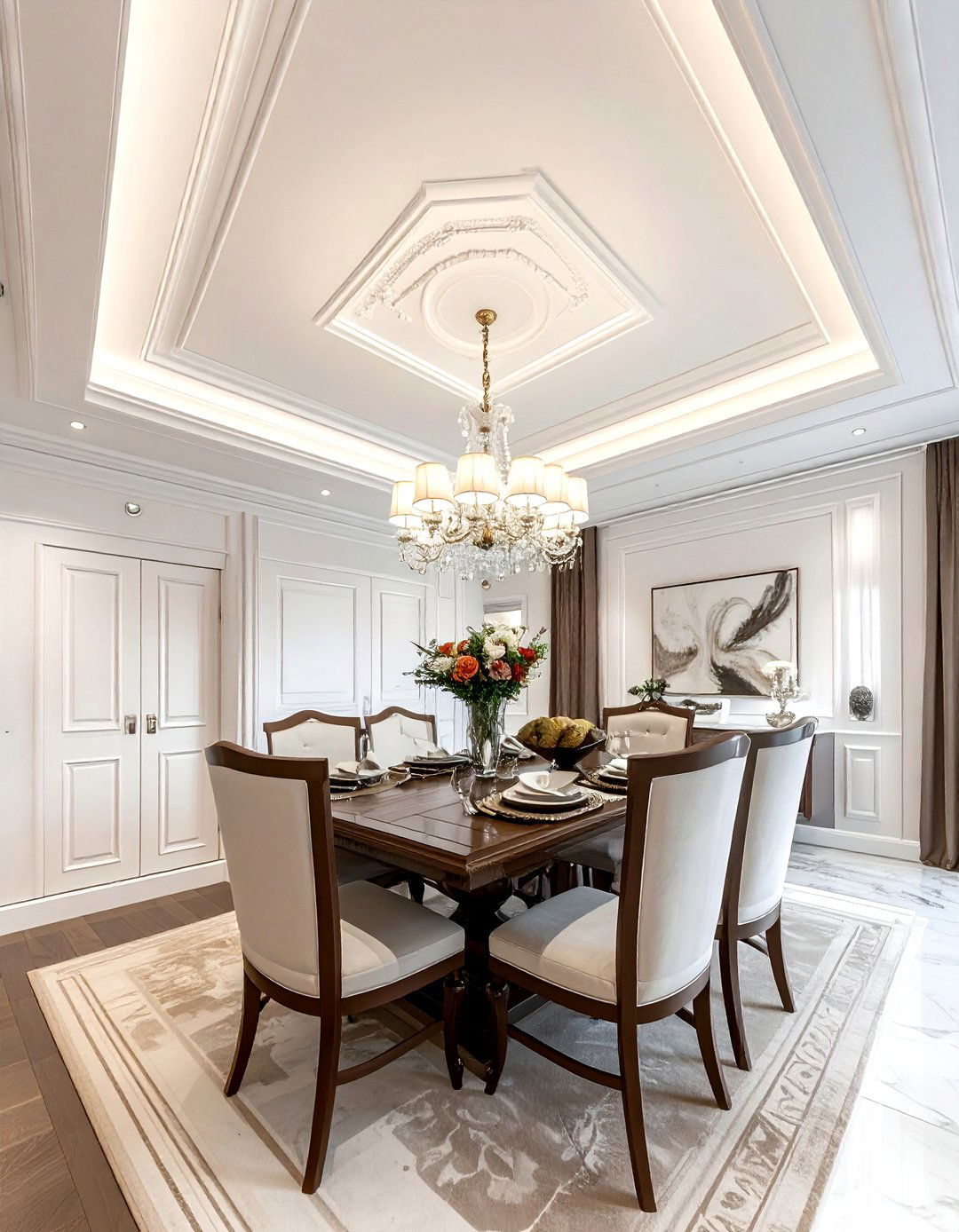 Crown Molding Dining Room Ceiling - 30 dining room ceiling ideas