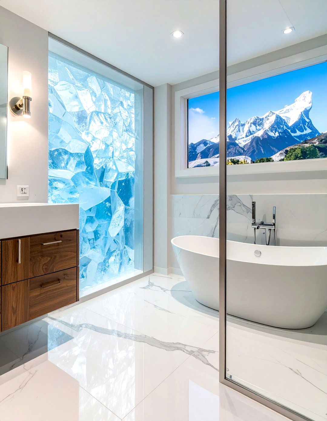 Crushed ice window film - 30 bathroom window film ideas